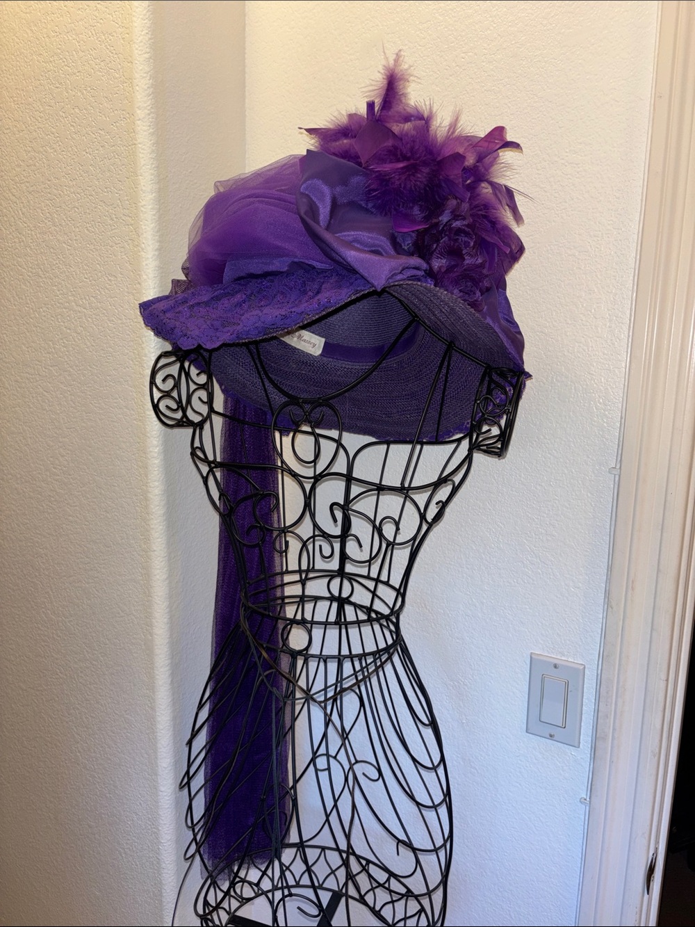 Purple Feathered Hat